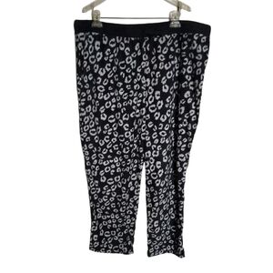 NWT Cuddi Duds PJ Fleece Bottoms Womans Sz 2X Animal Print Cozy Comfy